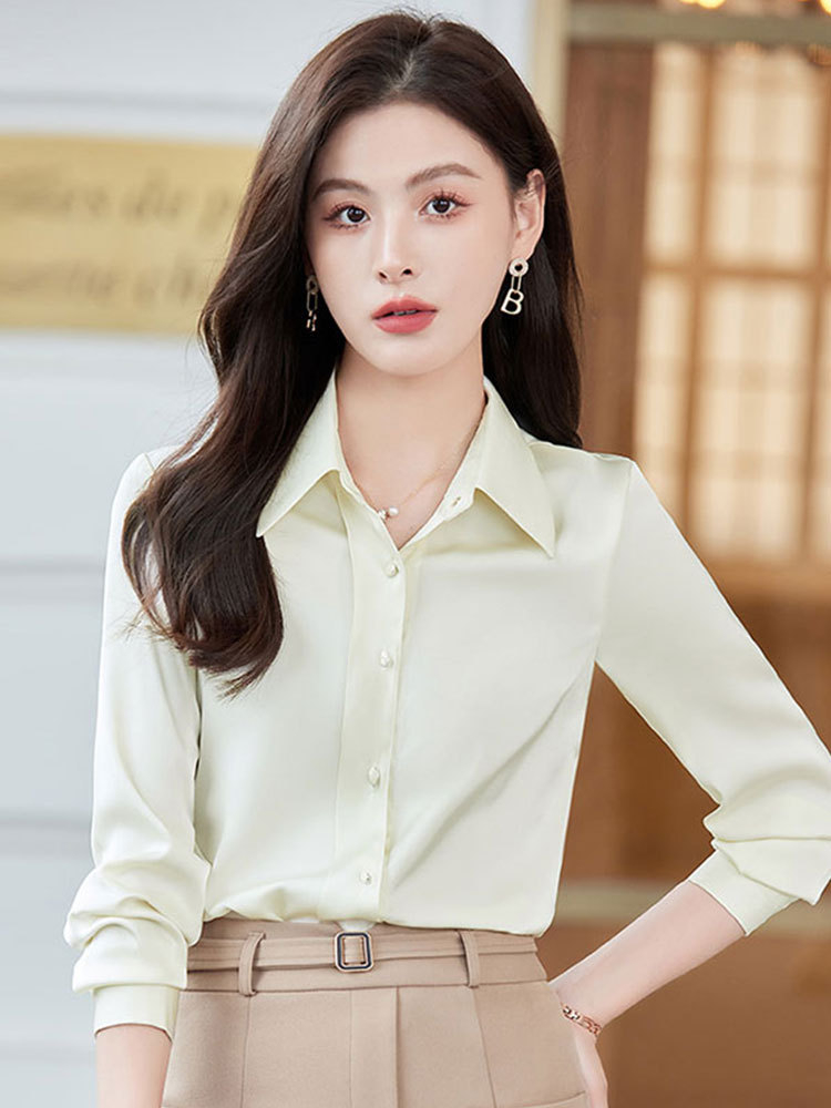 OD075: áo sơ mi nữ lụa dài tay