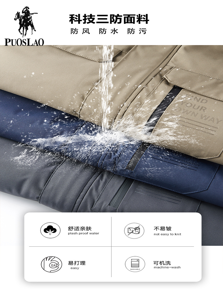 OE185: Áo khoác nam cottonPaul plus mùa đông chần bông dày chống lạnh ấm áp cho người trung niên