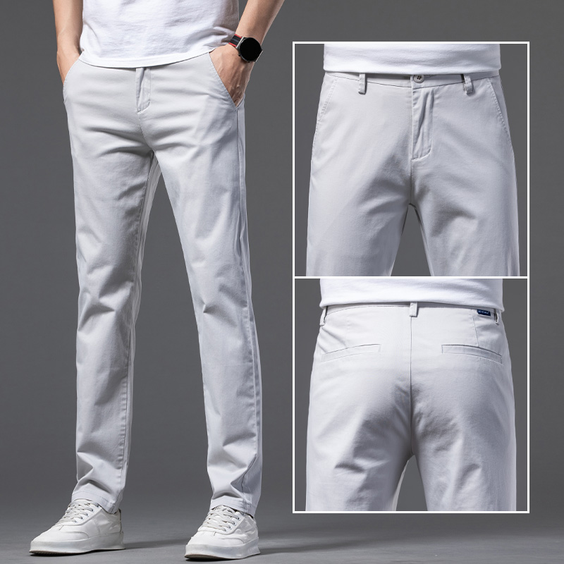 OE790: Quần dài nam cotton co giãn phong cách mới trẻ trung màu trơn