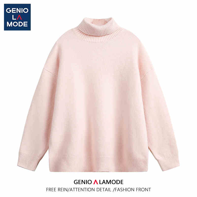 OC231: áo khoác len nữ cổ cao dáng rộng
