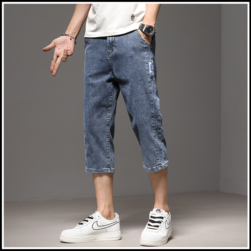 OE665: Quần short denim nam cao cấp mùa hè dài đến đầu gối