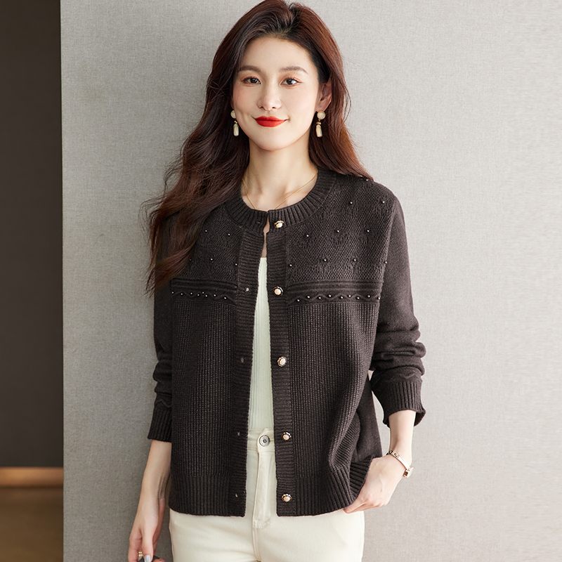 OD828: áo khoác cardigan nữ trung niên cao cấp