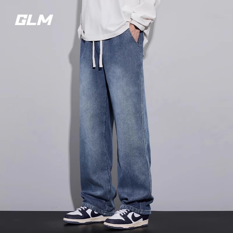OE133: Quần jeans nam cao cấp Semir Group GLM quần ống rộng ống đứng