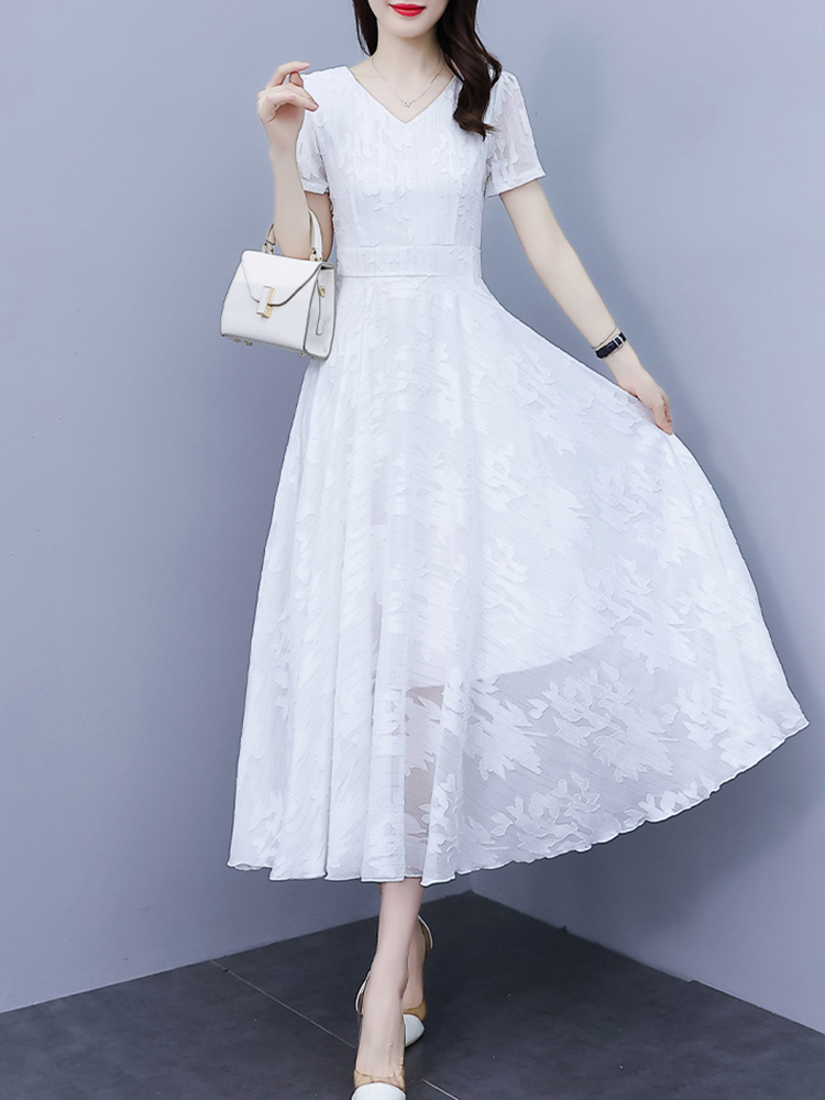 Mã B943: đầm váy voan trung niên big size cỡ lớn 5XL