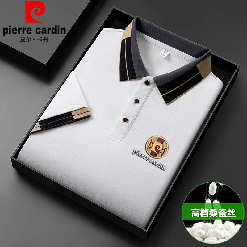 OE660: Áo thun Polo nam cao cấp tay ngắn bằng lụa tơ tằm mùa hè Pierre Cardin