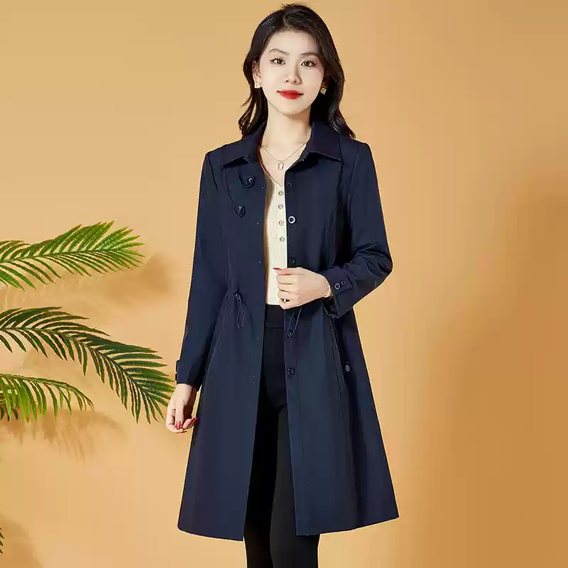 OD1023: Áo khoác gió nữ quý phái phong cách nước ngoài