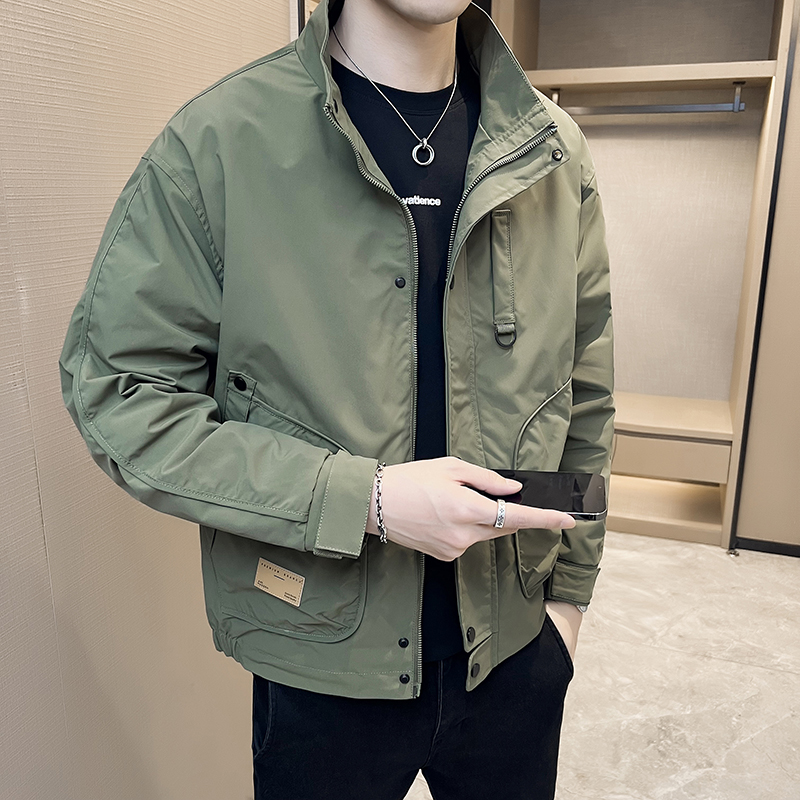 Mã B102: Áo Khoác Ngắn Slim Fit Cổ Đứng