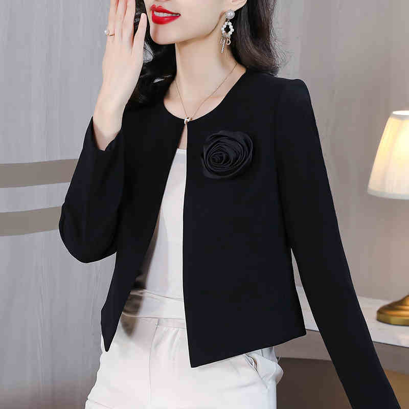 OD691: áo khoác cardigan nữ thu đông hoa hồng