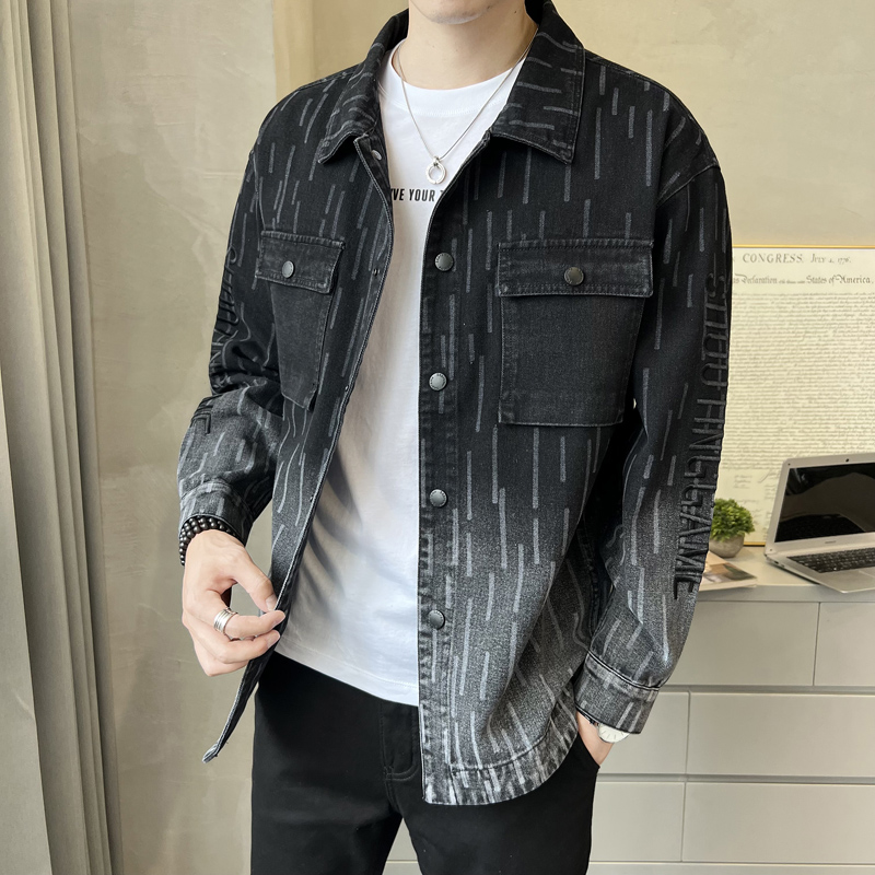 Mã B404: Áo khoác denim GAHOZ gradient dành cho namphong cách Hàn Quốc