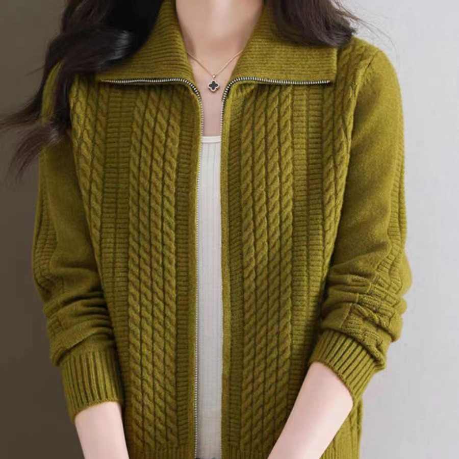 OC249: áo khoác len nữ dệt kim áo khoác cardigan nữ