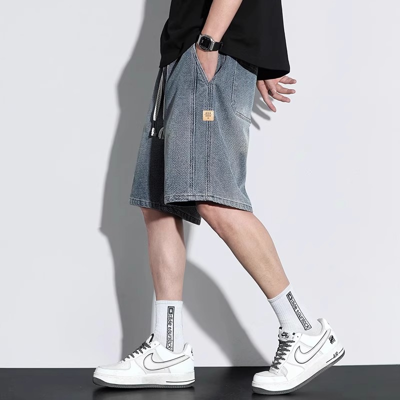 OE825: Quần short denim họa tiết nam