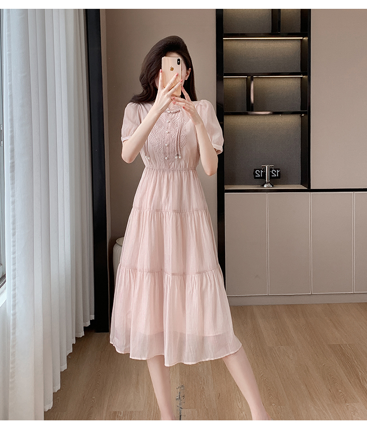 OD671: Đầm ngắn tay Tencel phong cách