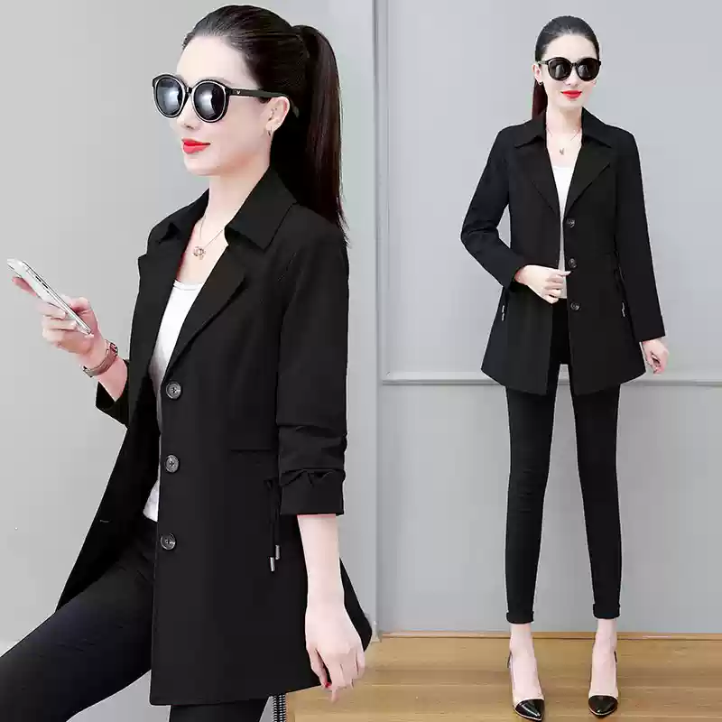OD1017: Áo khoác gió nữ mới xuân thu năm nay kiểu vừa