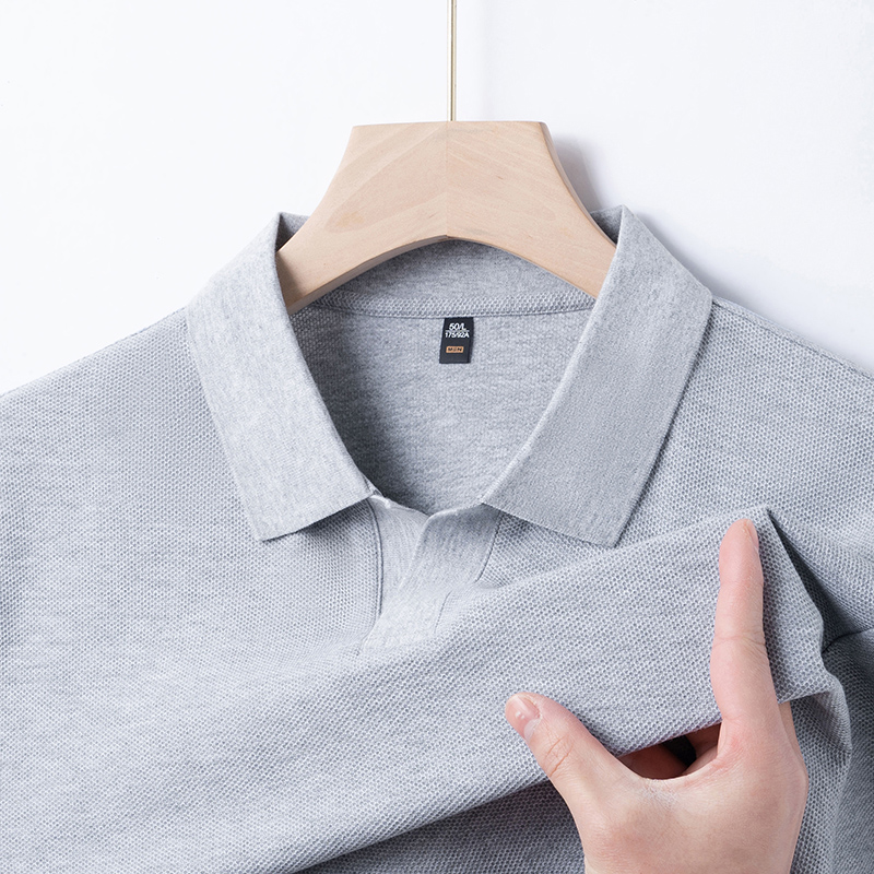 OE277: Áo thun polo cổ bẻ tay ngắn cotton dành cho nam cao cấp Áo thun doanh nhân cao cấp giản dị màu trơn phong cách Mỹ