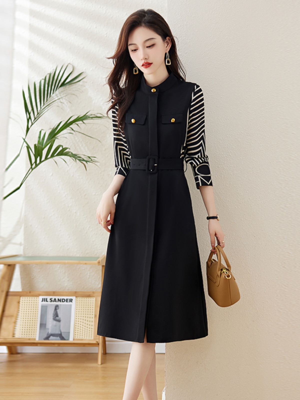 OD650: Váy dài tay cao cấp cho nữ dài