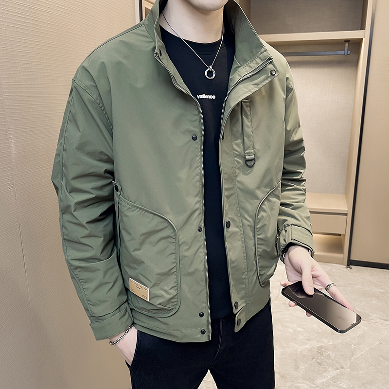 Mã B102: Áo Khoác Ngắn Slim Fit Cổ Đứng