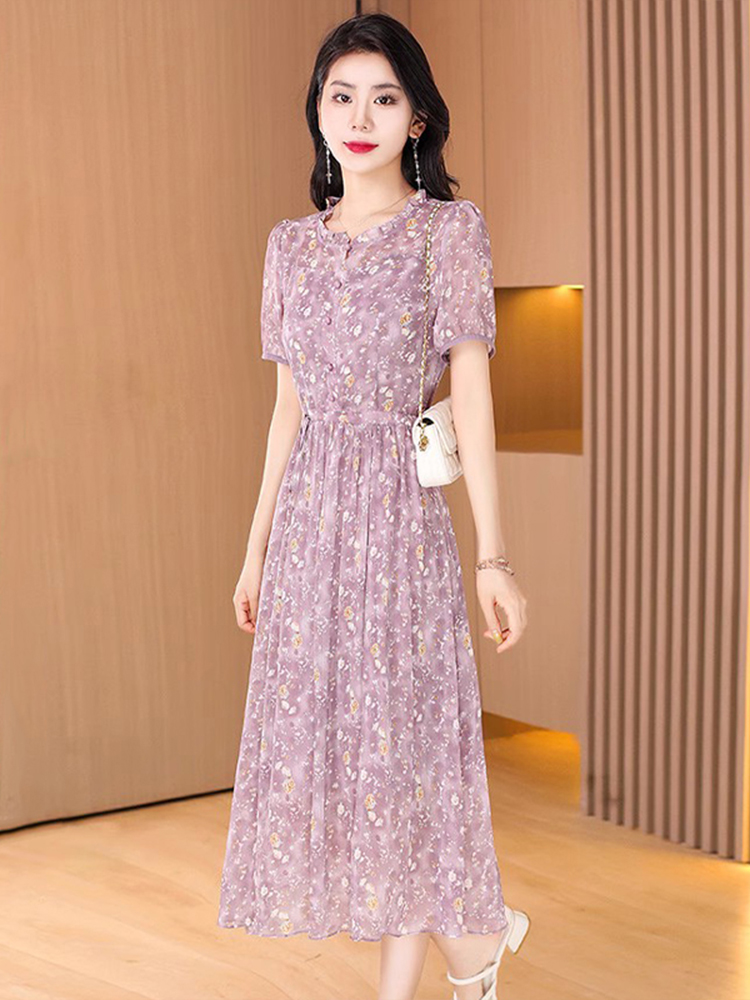 Mã B886: Đầm voan cao cấp dáng dài nhẹ nhàng sang trọng