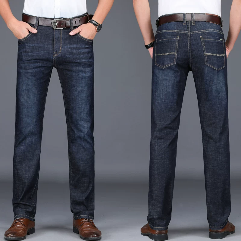 OE958: Quần jeans nam dáng suông mỏng, rộng rãi