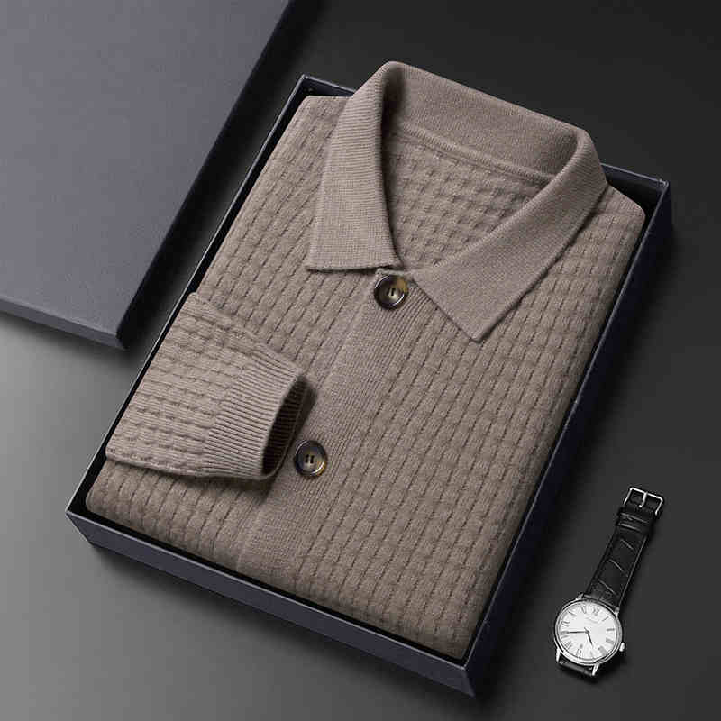 OC446: áo khoác len dệt kim cardigan nam xuân thu