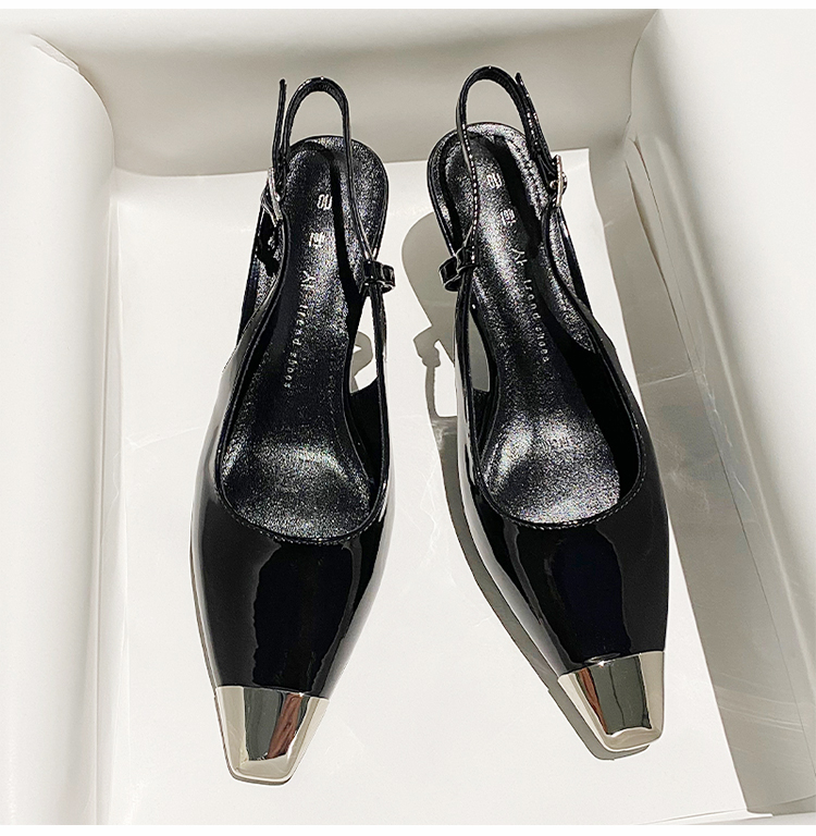 C277: Giày Sandal Nữ Mũi Nhọn Gót Nhọn Dây Đeo Sau