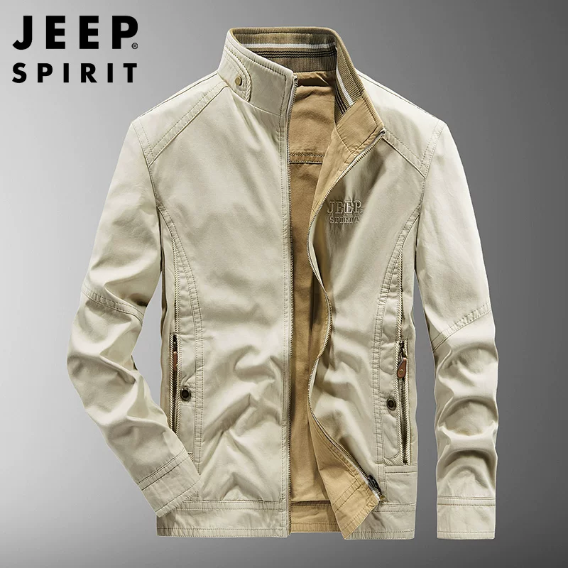 OH156: Áo khoác nam JEEP bằng cotton nguyên chất, hai mặt