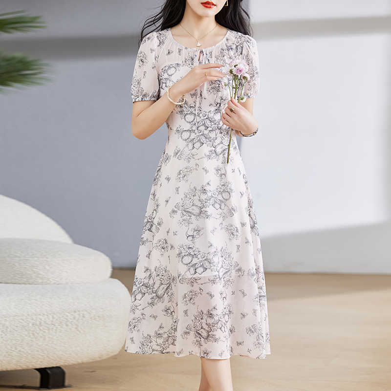 OD607: Váy in kiểu Pháp dáng ôm vừa váy nhẹ nhàng đẹp