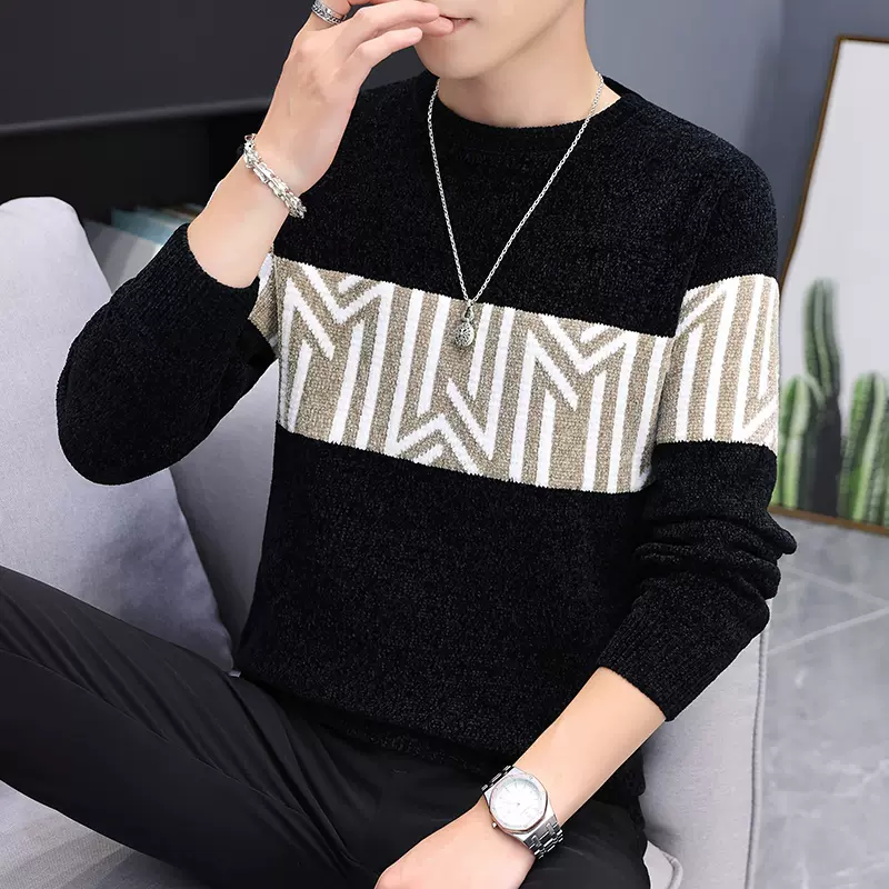 Mã A616: Áo len dệt kim họa tiết hoa mùa thu đông nam phong cách Hàn Quốc