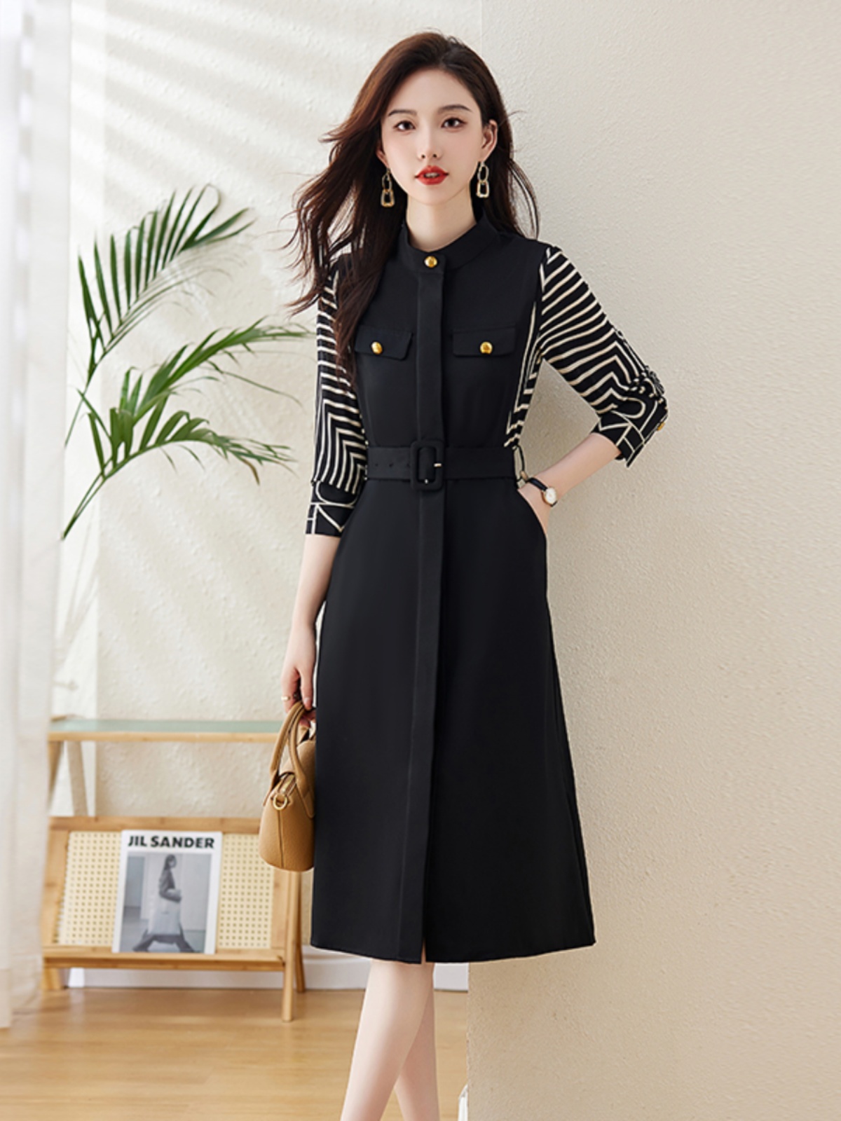 OD650: Váy dài tay cao cấp cho nữ dài