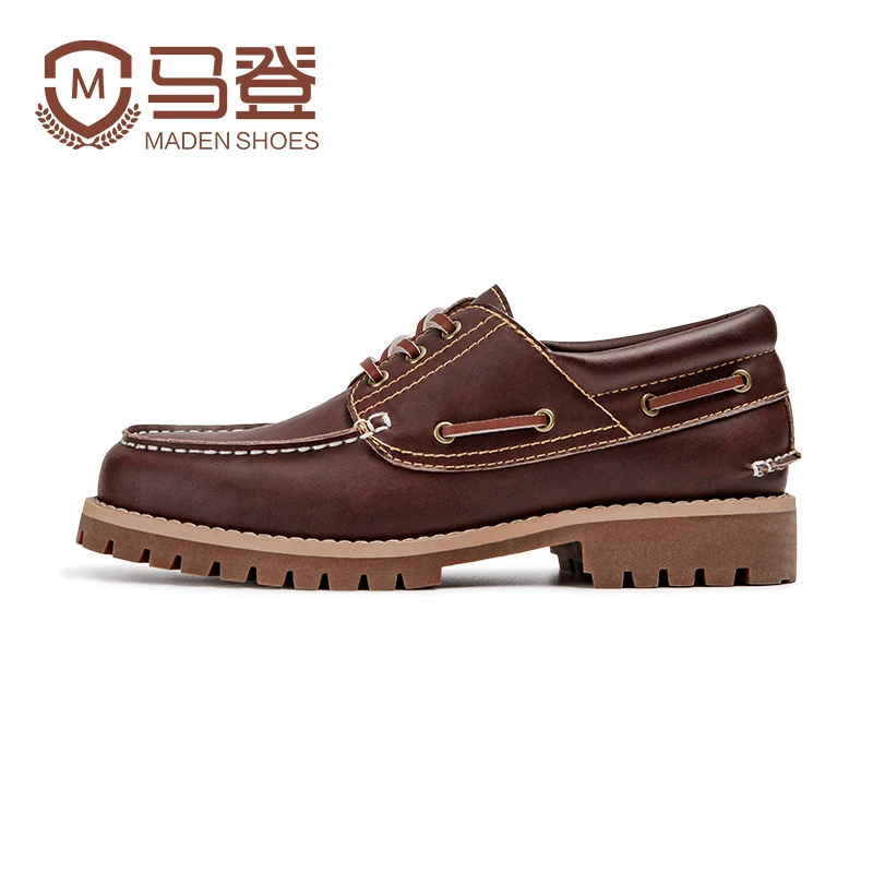 OH111: Giày nam cao cấp thuyền ba lỗ cổ điển Madden, giày lười mùa thu, giày da nam cao cấp phong cách