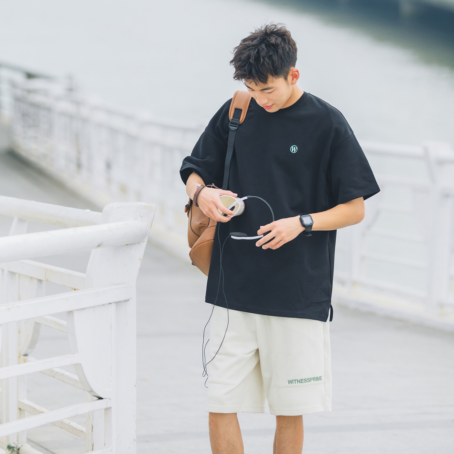 Mã C134: Áo thun nam cao cấp cotton ngắn tay thêu