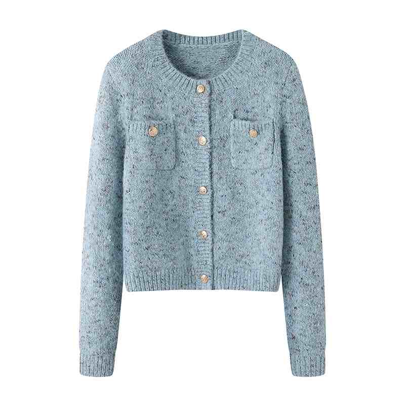 OC112: Áo Khoác nữ Cardigan Áo Len Nhỏ Tay Dài