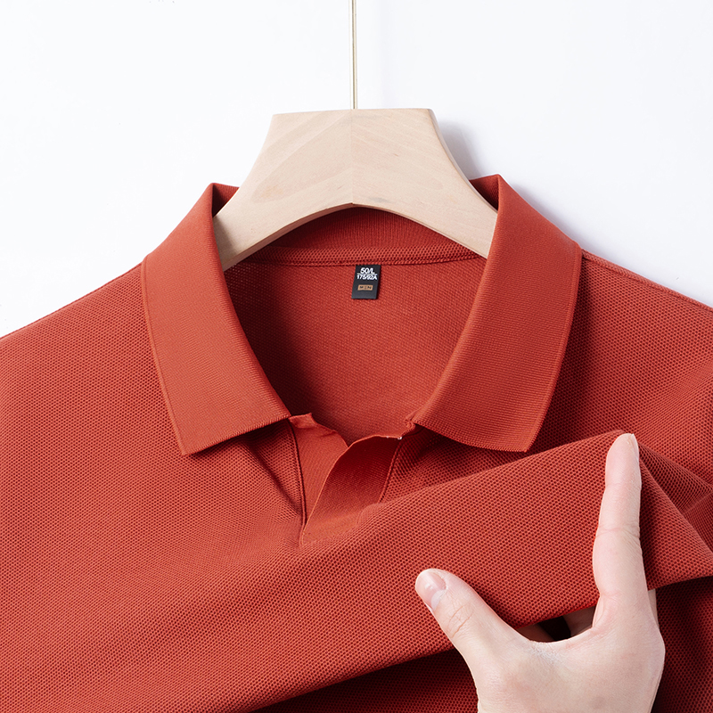 OE277: Áo thun polo cổ bẻ tay ngắn cotton dành cho nam cao cấp Áo thun doanh nhân cao cấp giản dị màu trơn phong cách Mỹ