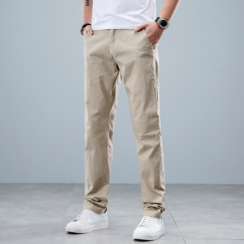 OE103: quần nam dài cao cấp vải kaki thẳng rộng rãi