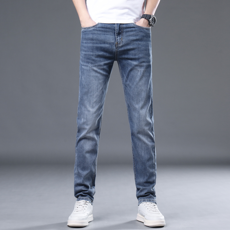 OE756: Quần jeans nam cao cấp mùa hè quần ống đứng mỏng co giãn rộng rãi nam cao cấp