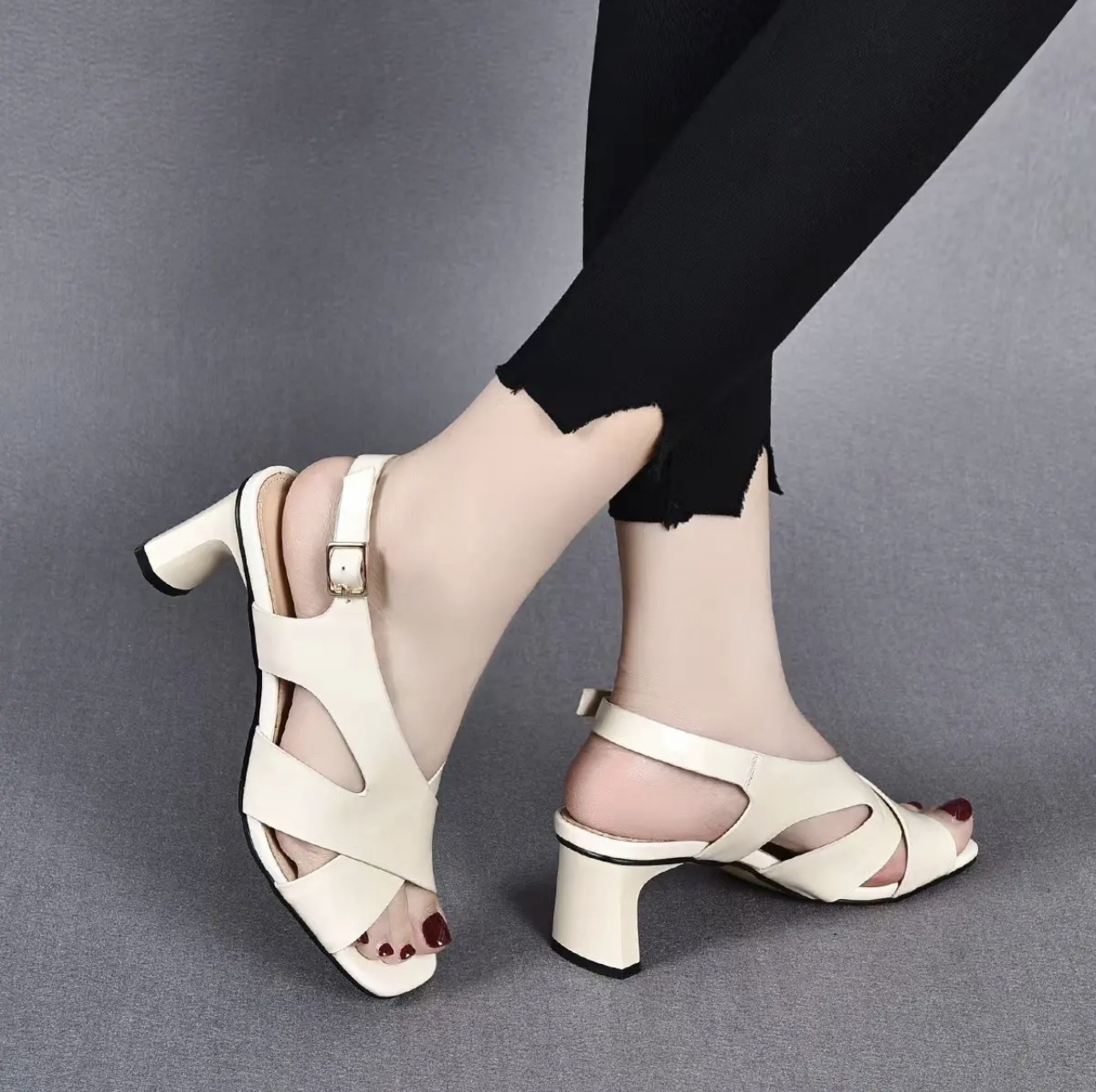 OD459: Giày Xăng Đan Nữ Rỗng Miệng Cá cao cấp