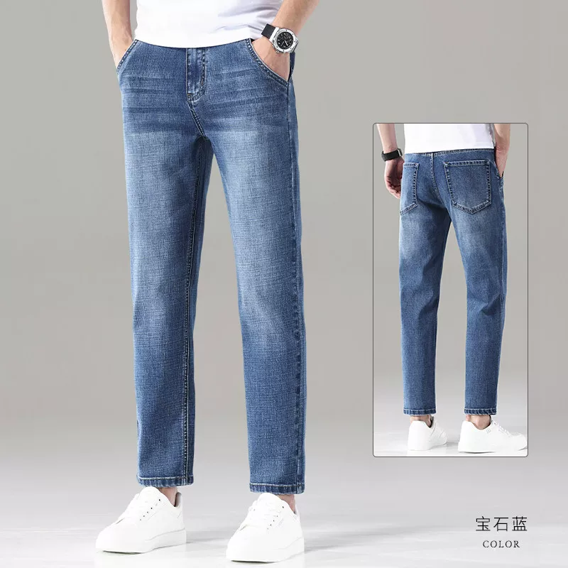 OE950: Quần jeans nam dáng lửng kiểu mới làm từ Lyocell Tencel