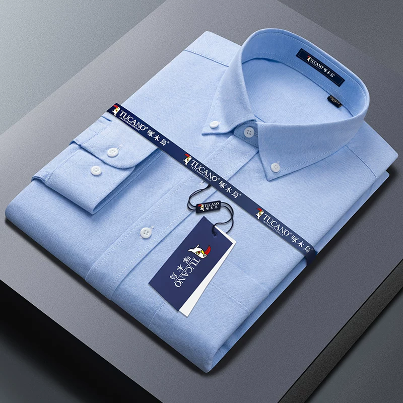 OH006: Áo sơ mi Oxford 100% cotton hiệu Woodpecker dành cho nam, tay dài
