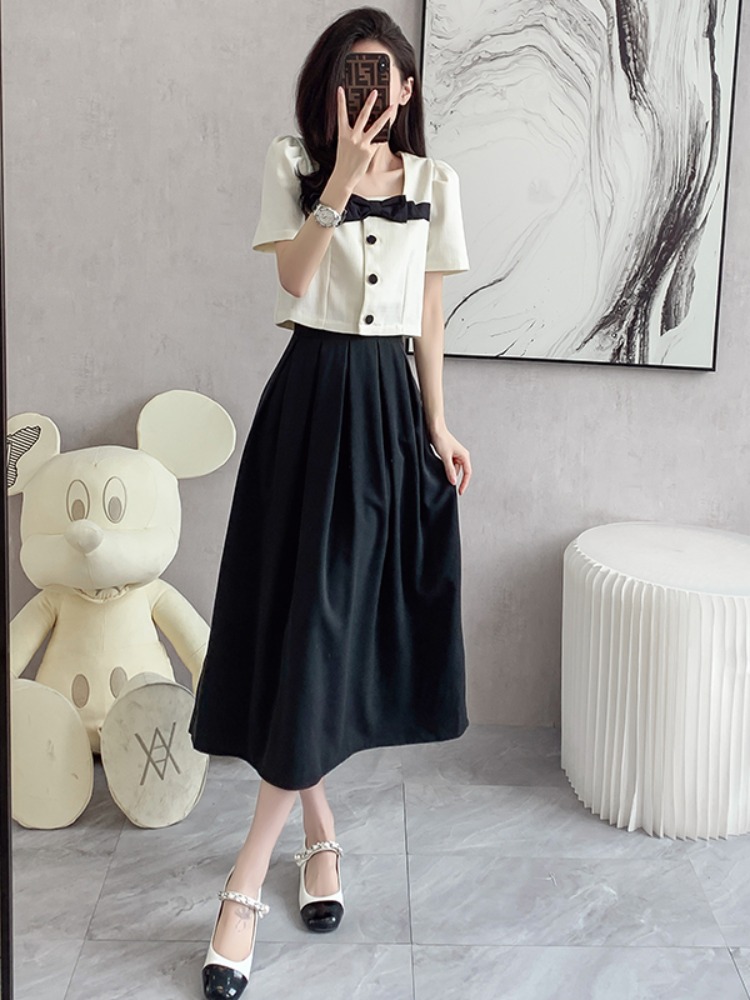 OD647: set áo váy cao cấp phong cách Pháp