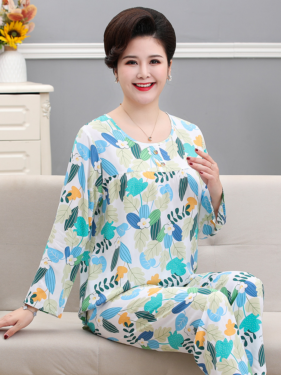 OE529: Bộ đồ ngủ lụa cotton cho phụ nữ SPNN
