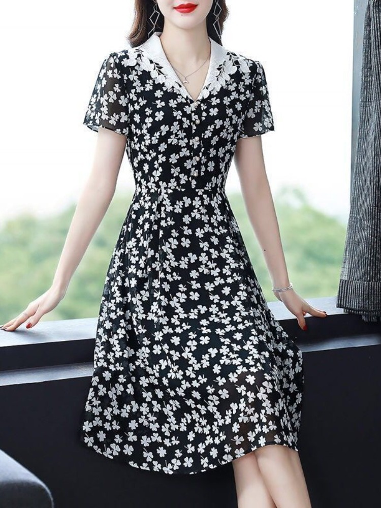 OD481: đầm cao cấp họa tiết thanh lịch