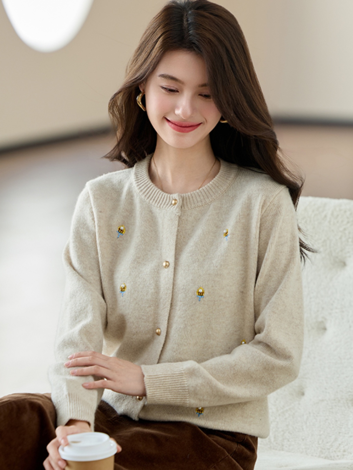 OD848: áo khoác len nữ mùa đông cao cấp mặc ngoài