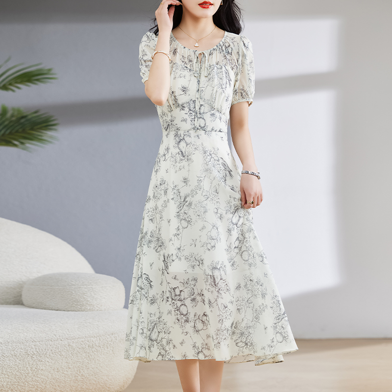 OD607: Váy in kiểu Pháp dáng ôm vừa váy nhẹ nhàng đẹp