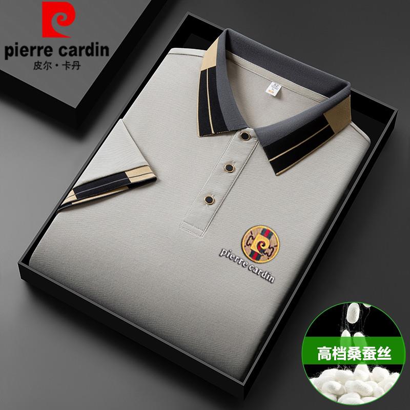OE660: Áo thun Polo nam cao cấp tay ngắn bằng lụa tơ tằm mùa hè Pierre Cardin
