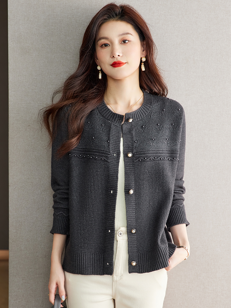 OD828: áo khoác cardigan nữ trung niên cao cấp