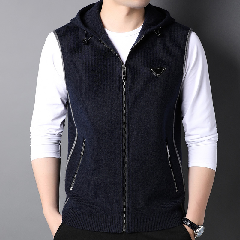 Mã A990: Áo Khoác nam cao cấp kiểu Cardigan Có Mũ