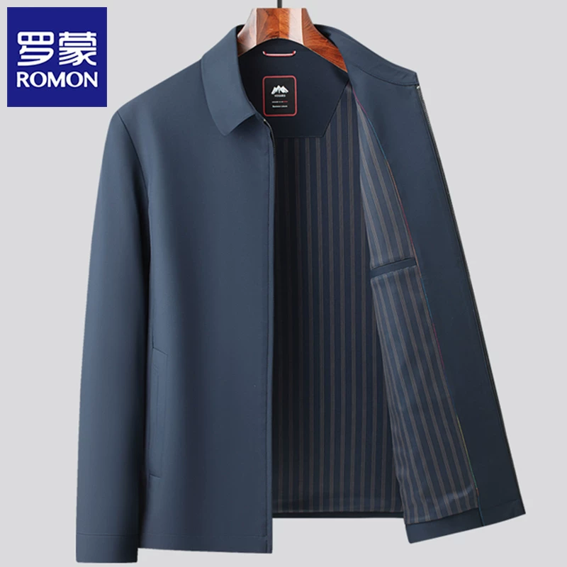 OH131: Áo khoác nam cao cấp Romon cổ ve, dáng rộng, áo casual đa năng