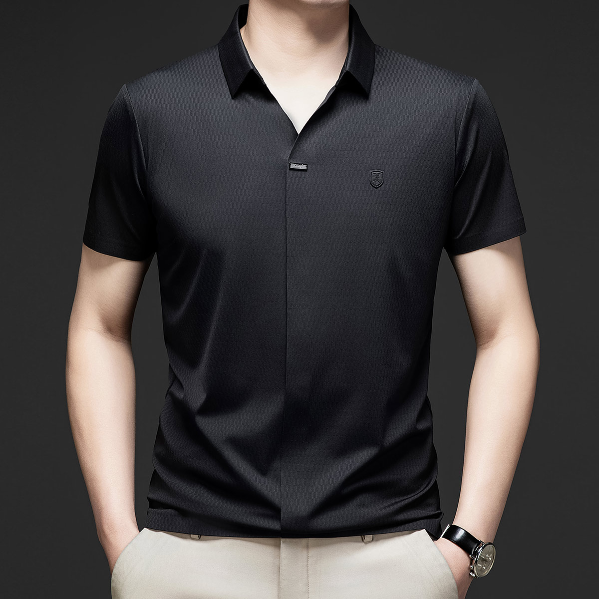 OE211: áo thun nam cao cấp thời trang tay lửng mát mẻ