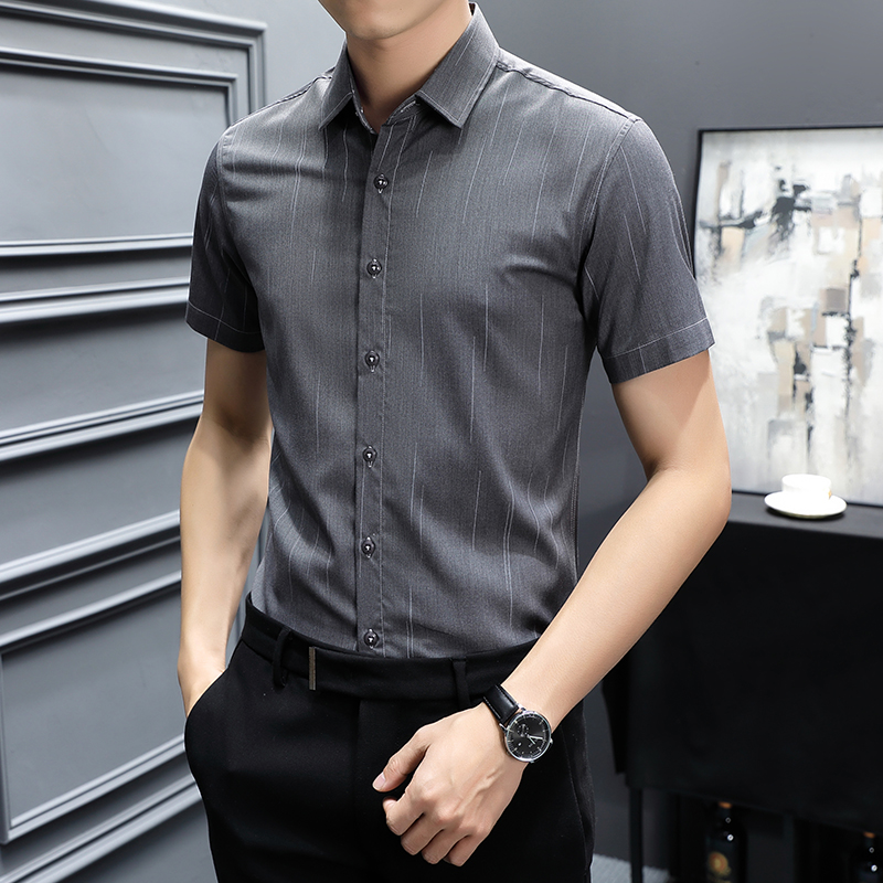 OD381: Áo Sơ Mi Nam Cao Cấp Tay Ngắn Inch Co Giãn Chống Nhăn