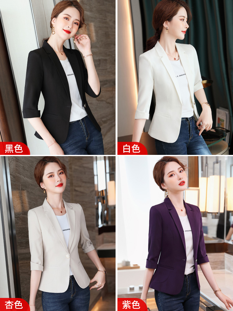 OD071: áo khoác vest nữ tay lửng cao cấp