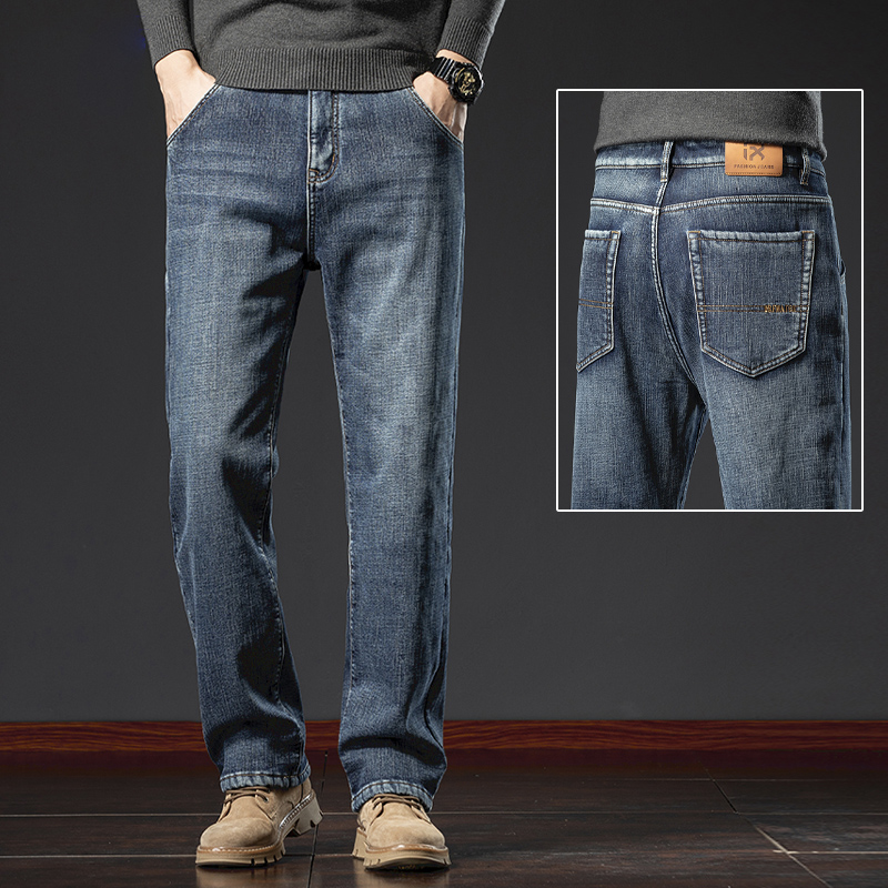 OE787: Quần jeans nam quần ống đứng rộng rãi